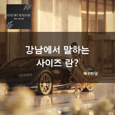 강남에서 말하는 ‘사이즈’ 란?